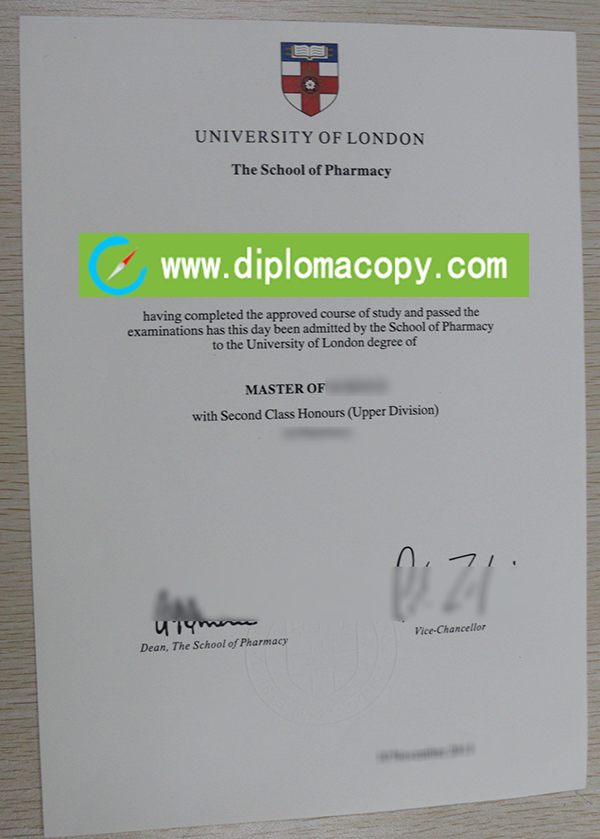  School of Pharmacy University of London degree, fake  UCL School of Pharmacy diploma