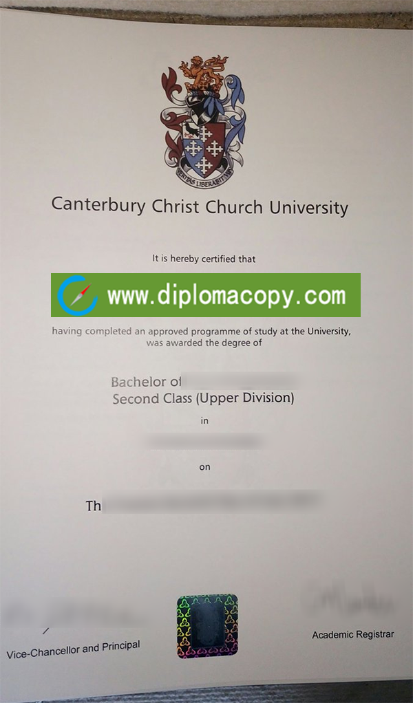 Canterbury Christ Church University degree, buy fake CCCU diploma