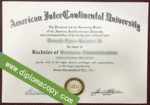 buy fake American InterContinental University diploma