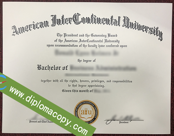 American InterContinental University diploma, AIU fake degree