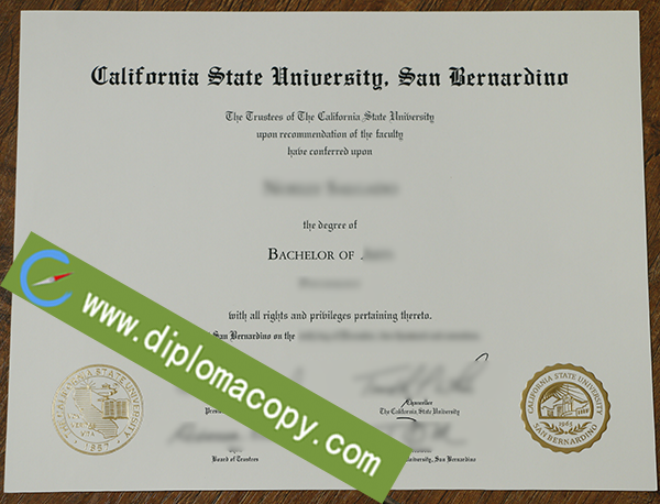 California State University San Bernardino degree, CSUSB fake diploma