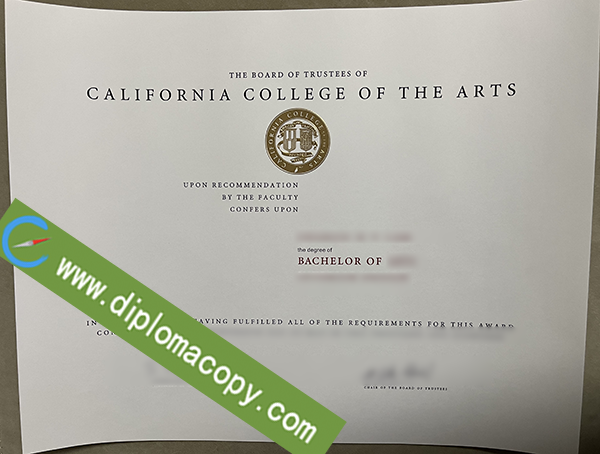 California College of the Arts diploma, CCA fake degree