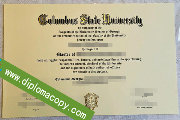 Columbus State University diploma