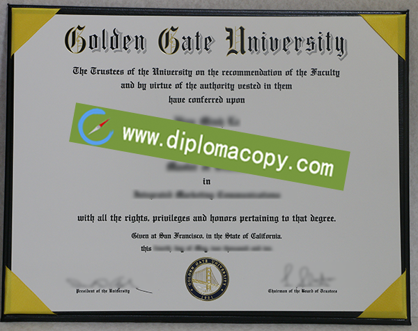 Golden Gate University diploma, GGU fake diploma