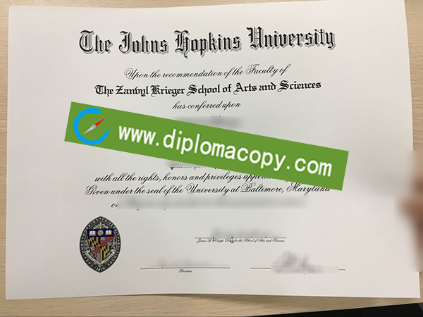 Johns Hopkins University diploma, JHU fake degree