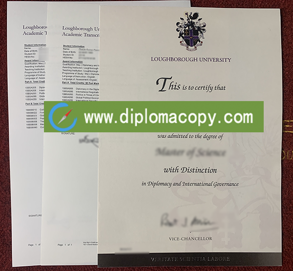Loughborough University diploma, Loughborough University transcript