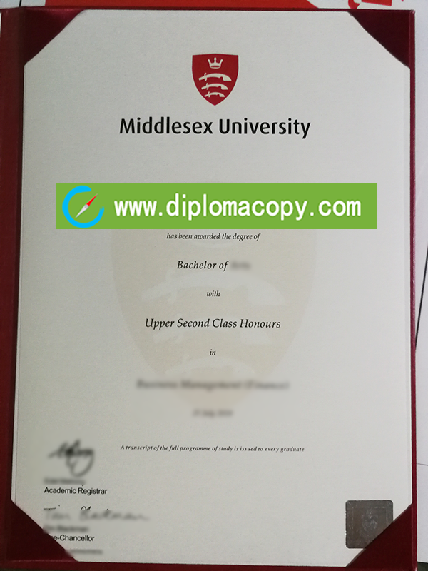 Middlesex University diploma