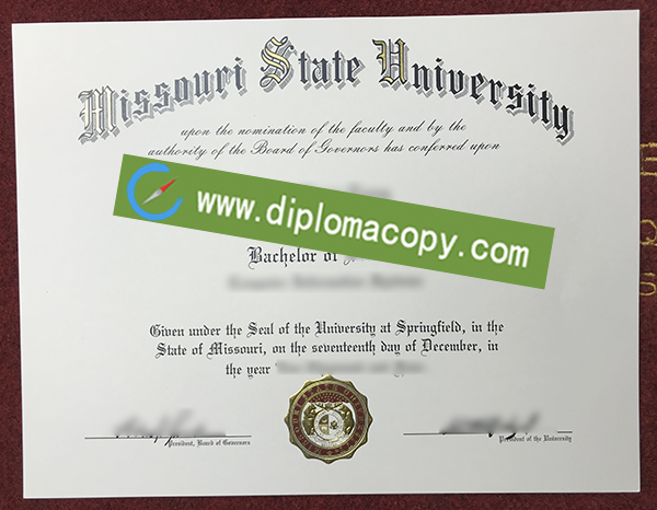 Missouri State University degree, MSU fake diploma