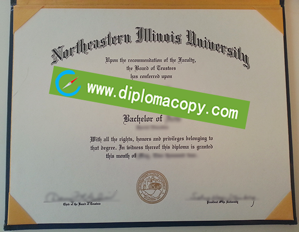 Northeastern Illinois University degree, NEIU fake diploma sample