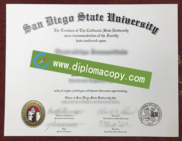 SDSU diploma, buy fake San Diego State University diploma