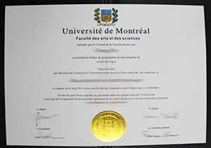 buy fake Université de Montréal diploma