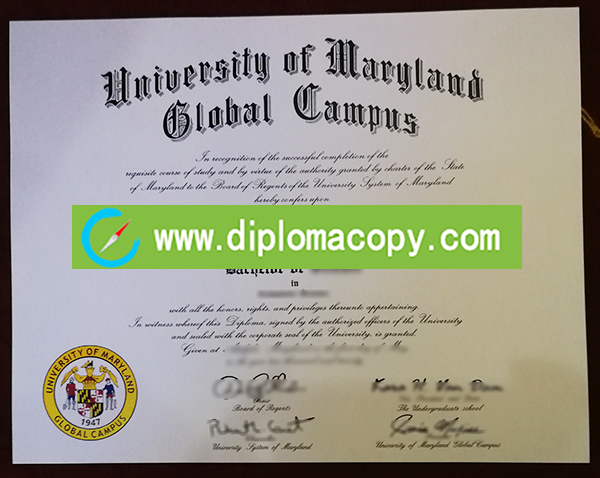 University of Maryland Global Campus diploma, UMGC fake degree