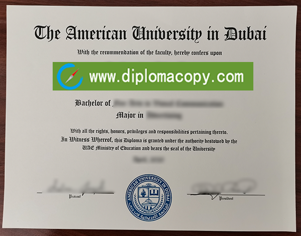 American University in Dubai degree, fake AUD diploma