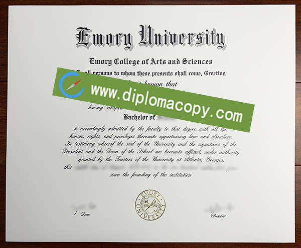 Emory University degree, Emory University fake diploma