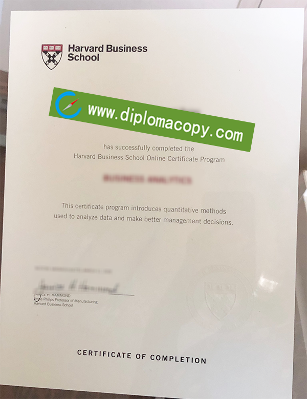 Harvard Business School fake degree, Harvard Business School diploma