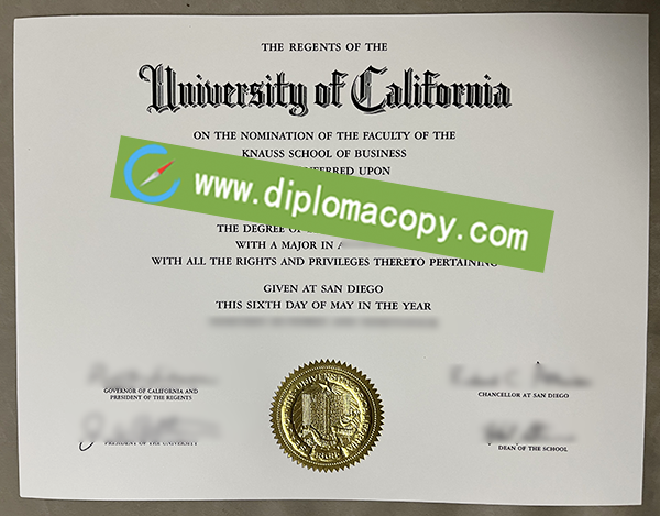 UC San Diego diploma, fake UCSD degree