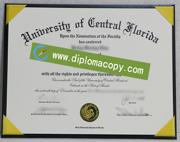 University of Central Florida diploma, UCF fake degree