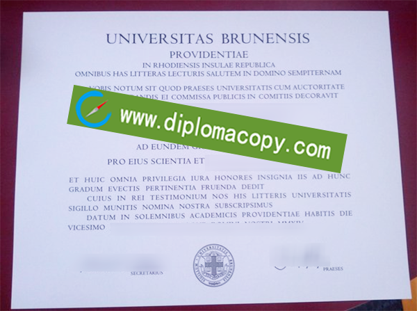 Universitas Brunensis diploma, Brown University fake degree