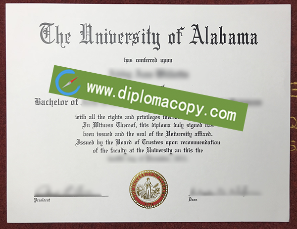 University of Alabama diploma, fake University of Alabama degree