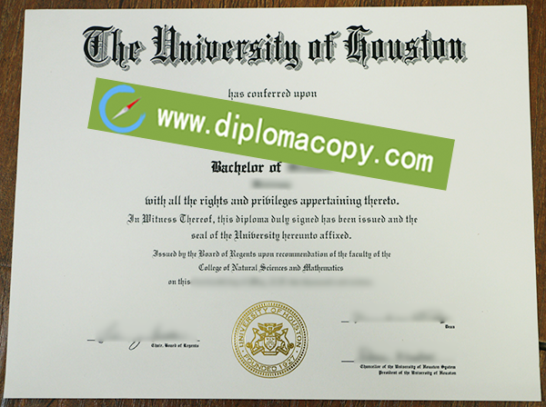 University of Houston diploma, University of Houston fake degree
