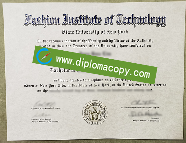 buy fake degree, Fashion Institute of Technology fake diploma