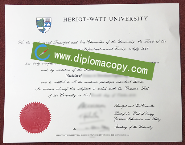 Heriot-Watt University diploma, Heriot-Watt University fake degree