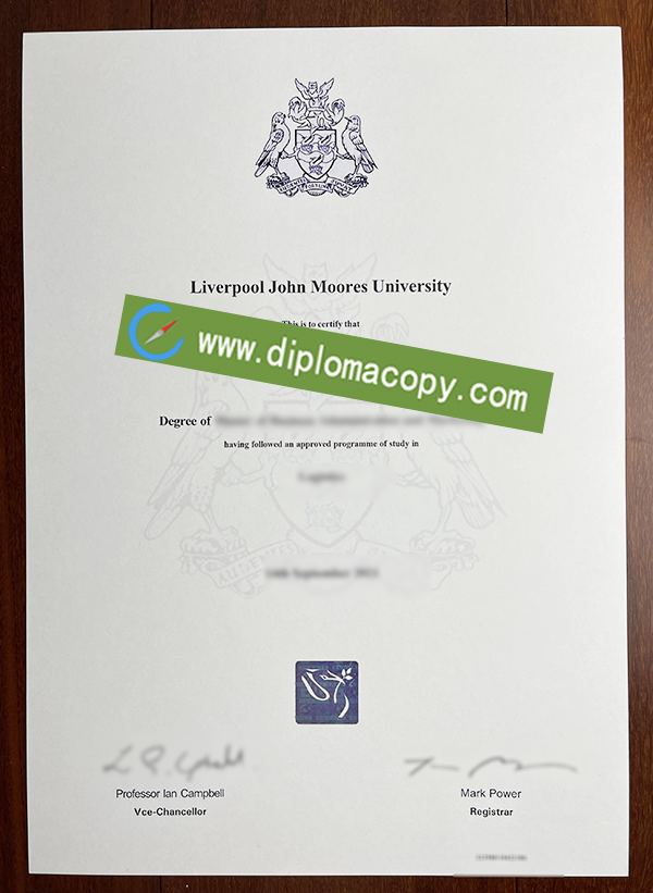 Liverpool John Moores University diploma, LJMU fake degree