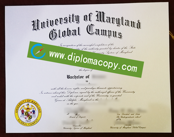 University of Maryland diploma, University of Maryland Global Campus fake degree