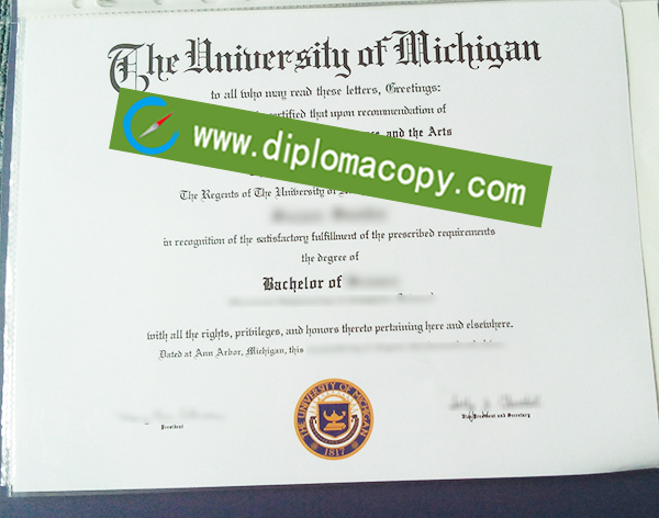 University of Michigan degree, University of Michigan fake diploma