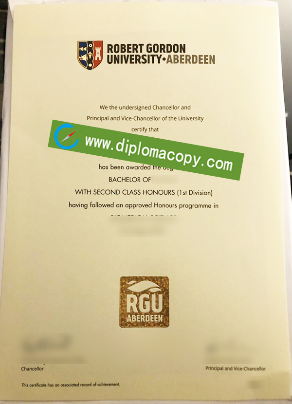 Robert Gordon University diploma, Robert Gordon University fake degree