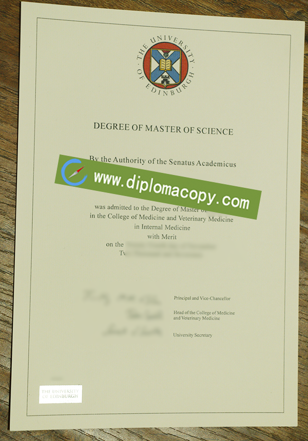 University of Edinburgh degree, University of Edinburgh fake diploma