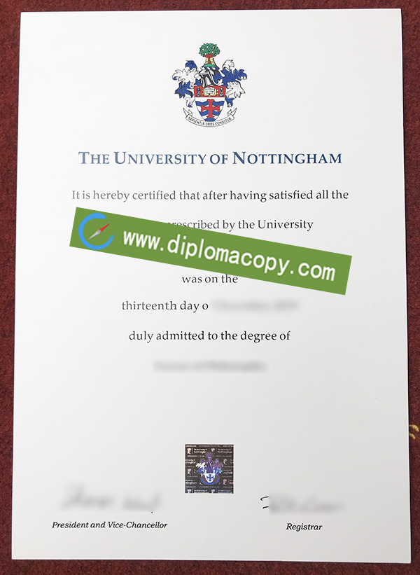 University of Nottingham degree, University of Nottingham fake diploma