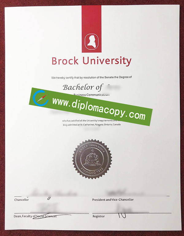 Brock University diploma, Brock University fake degree