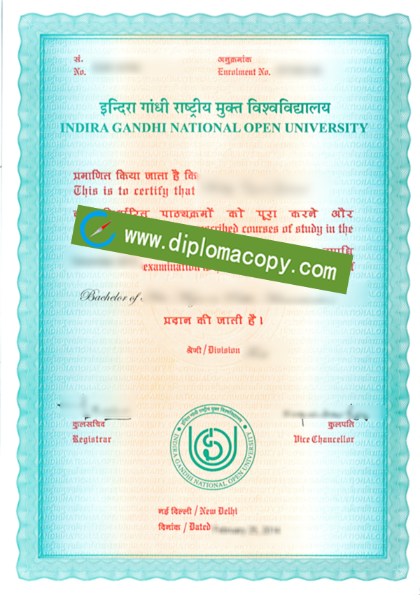 IGNOU fake diploma,  Indira Gandhi National Open University degree
