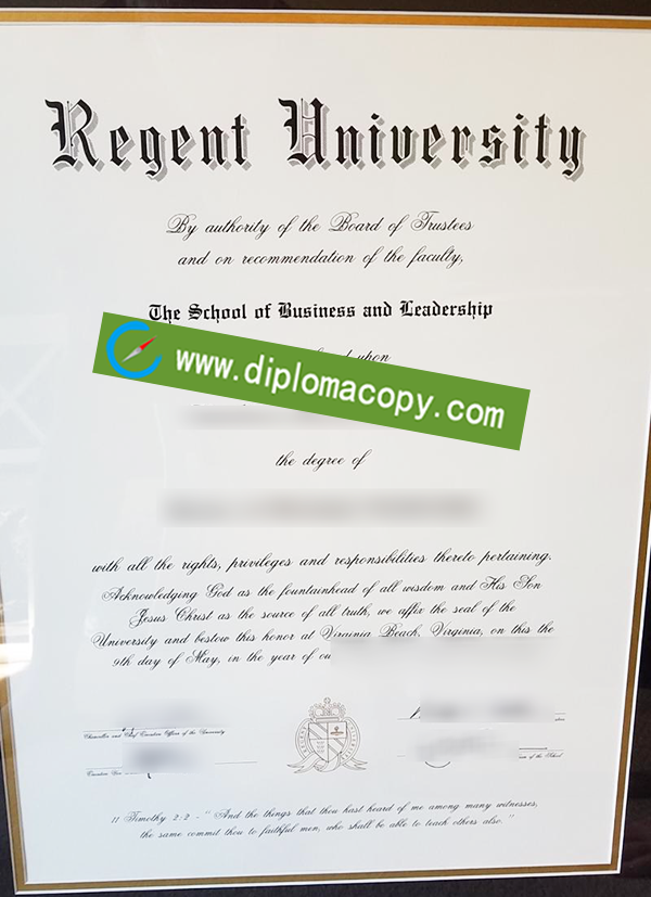 Regent University degree, Regent University fake diploma