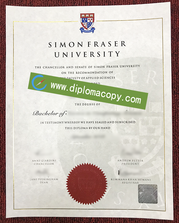 Simon Fraser University diploma, SFU fake degree