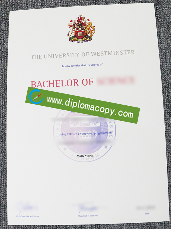 University of Westminster diploma, University of Westminster fake degree