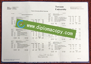 buy fake Towson University transcript
