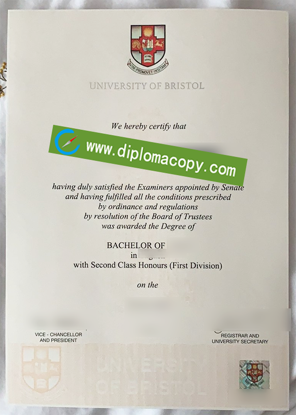 University of Bristol diploma, fake University of Bristol degree