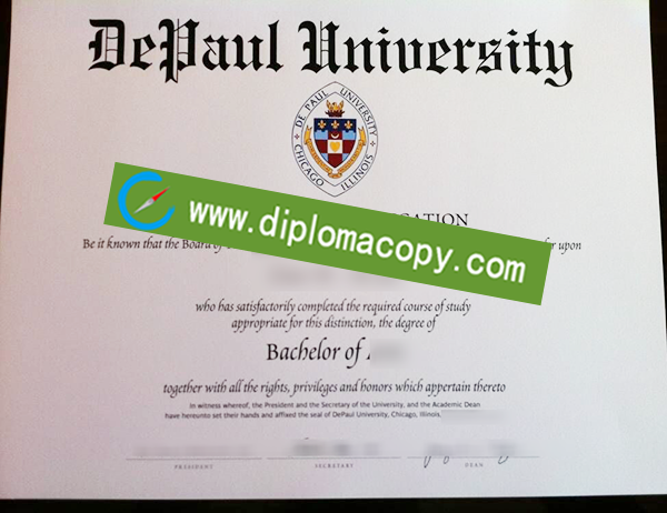 Depaul University degree, fake Depaul University diploma