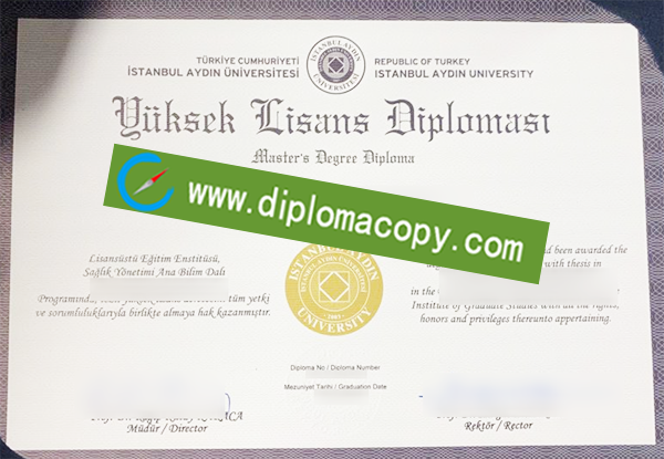 Istanbul Aydin University diploma, fake Istanbul Aydin University degree