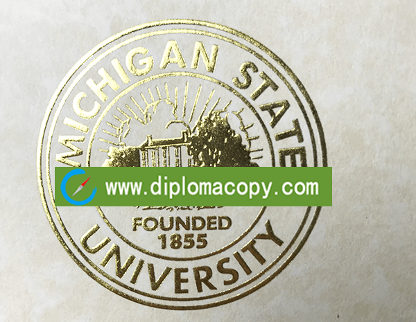 Michigan State University degree, fake Michigan State University seal