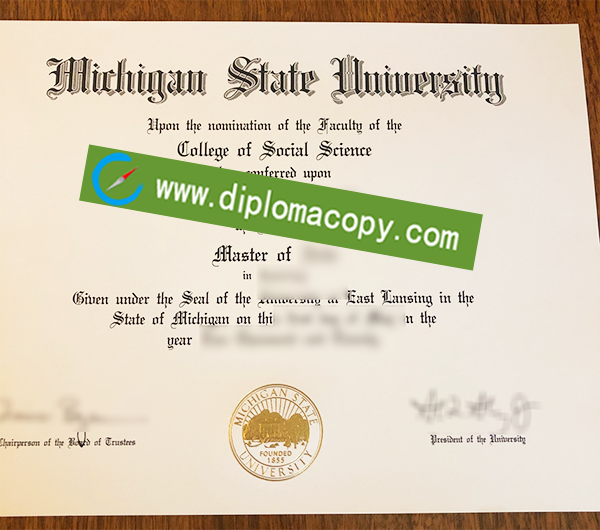 Michigan State University diploma, Michigan State University fake certificate