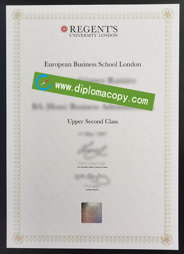 Regent’s University London degree, fake Regent’s University London diploma