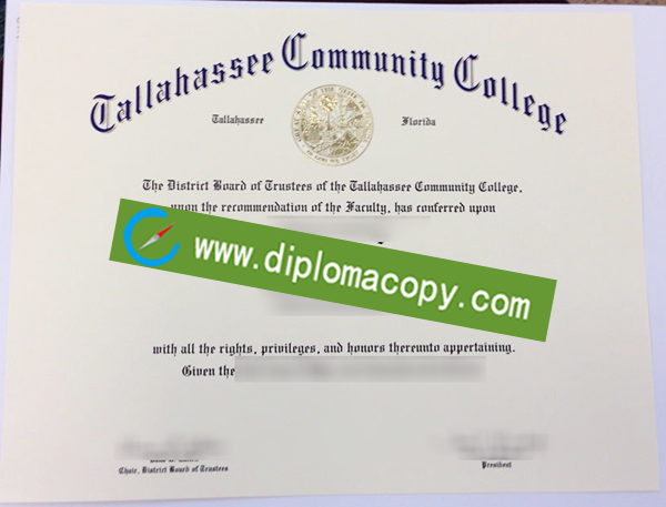 Tallahassee Community College diploma, fake Tallahassee Community College degree