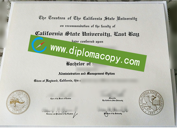 California State University East Bay diploma, CSUEB fake degree