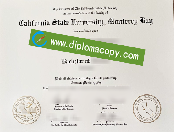 California State University Monterey Bay diploma, CSUMB fake degree