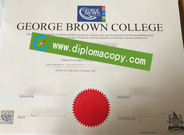 George Brown College degree, GBC fake diploma