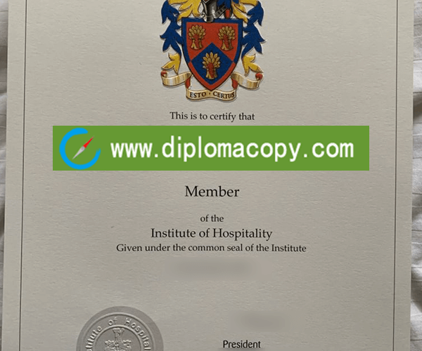 Institute of Hospitality certificate, buy fake certificate