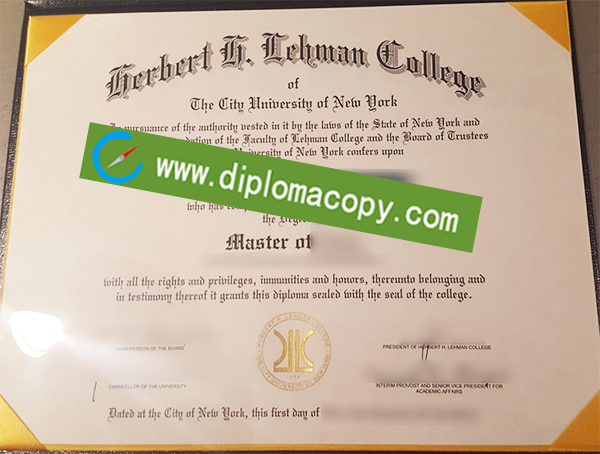 Lehman College diploma, Lehman College fake certificate